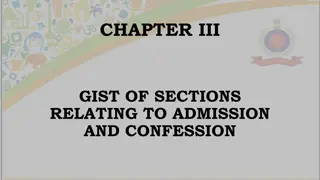 Legal Provisions on Admission and Confession in Criminal Proceedings