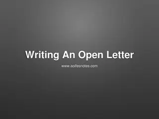 Writing an Open Letter: A Powerful Form of Expression