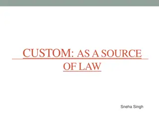 Understanding Custom as a Source of Law