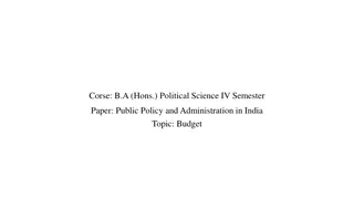 Understanding Budgeting in Public Policy and Administration