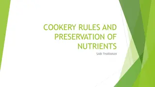 Cooking Methods and Nutrient Preservation Guidelines