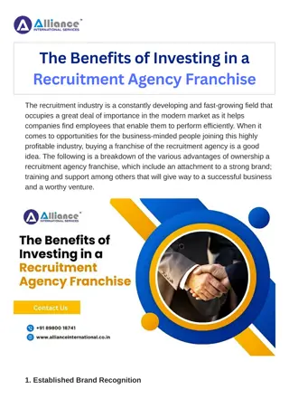 The Benefits of Investing in a Recruitment Agency Franchise