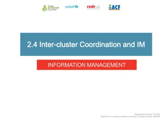 Inter-Cluster Coordination and Information Management in Humanitarian Emergencies