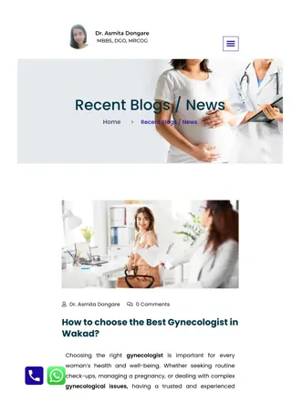 How to choose the Best Gynecologist in Wakad - Dr Asmita dongare