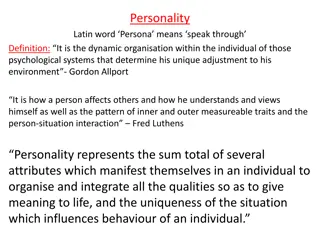 Personality: The Dynamic Organization Within Individuals