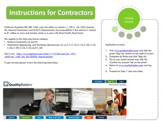 Prequalification Requirements for California General and M/E/P Subcontractors