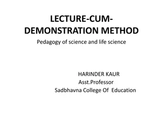 Lecture-Cum-Demonstration Method in Science Pedagogy
