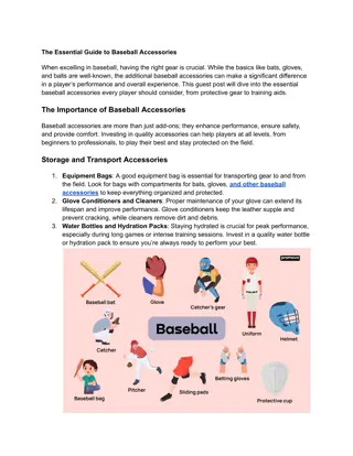 The Essential Guide to Baseball Accessories