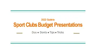 2022 Guide to Sport Clubs Budget Presentations Dos & Don'ts