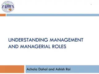 Management and Managerial Roles