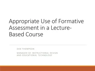 Enhancing Student Learning Through Formative Assessment in Lecture-Based Courses