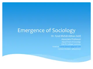 The Emergence of Sociology: A Historical Overview