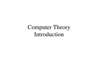 Computer Theory: From Automata to Turing Machines