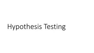 Hypothesis Testing and Null vs. Alternative Hypotheses