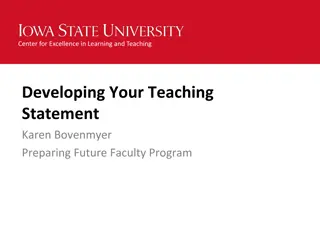 Developing Your Teaching Statement for Future Faculty Program