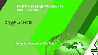 Sanction Regime Framework and Screening Controls