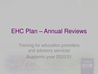 Understanding EHC Plan Annual Reviews for Educational Providers - Training Overview
