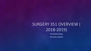 Surgery 351 Overview and Assessment Details for Academic Year 2018-2019