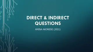 Direct and Indirect Questions in English