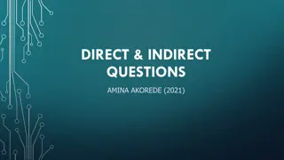 Understanding Direct and Indirect Questions in English