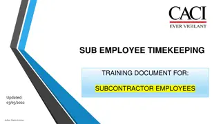 Subcontractor Employee Timekeeping Training Guide