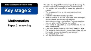 Key Stage 2 Mathematics Paper 2: Reasoning Test