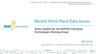 Wind Plant Telemetry and Web Services Issues Update