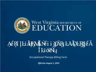 School-Based Occupational Therapy Billing Guidelines