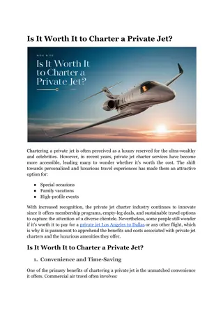 Is It Worth It to Charter a Private Jet?