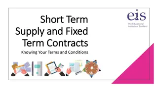 Short-Term and Fixed Supply Contracts in Teaching