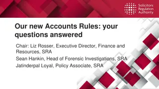 New Accounts Rules and Client Money Safeguarding Overview