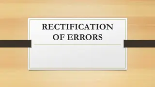 Rectification of Errors in Accounting