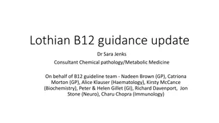 Update on B12 Deficiency Guidance by Lothian Health Services