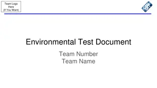 Environmental and Thermal Testing Documentation for Team