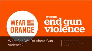 Addressing Gun Violence: Strategies and Statistics for Advocacy