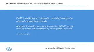 Workshop on Adaptation Reporting under the UNFCCC and Paris Agreement