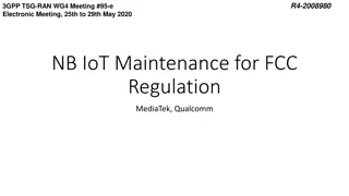 FCC Regulation Conformance for NB-IoT Maintenance Discussion