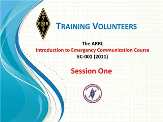 Emergency Communication Systems for Volunteer Training