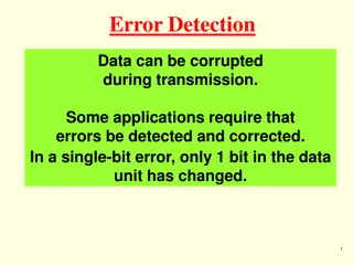 Error Detection and Checksum Methods