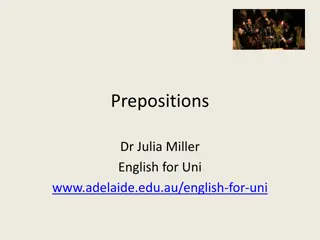 Prepositions in Academic Writing