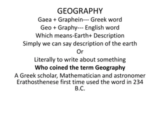 Geography: Earth's Description and Study