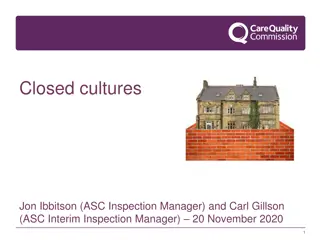 Closed Cultures in Health and Social Care Settings