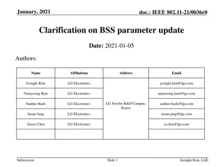 IEEE 802.11-21/0036r0 BSS Parameter Update Clarification