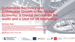 Sustainable Recovery and Growth in Global Economy: A Decisive Decade for UK Leadership