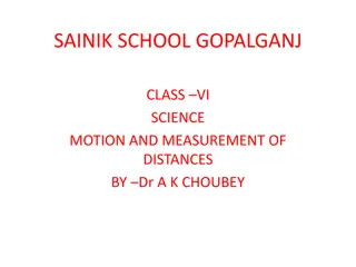 Motion and Measurement of Distances in Science at Sainik School Gopalganj