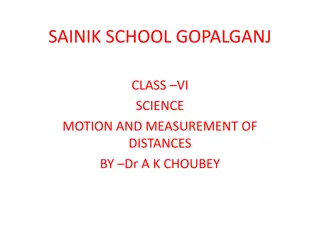 Understanding Motion and Measurement of Distances in Science at Sainik School Gopalganj
