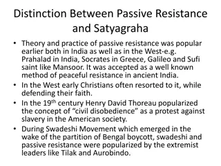 Comparison between Passive Resistance and Satyagraha Theories