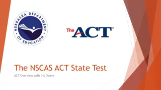 ACT State Test Overview and Test Windows Information
