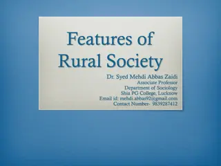 Features of Rural Society by Dr. Syed Mehdi Abbas Zaidi