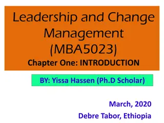 Leadership and Change Management in Organizations